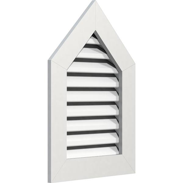 Peaked Top Gable Vent, PVC, 10/12 Pitch O68030