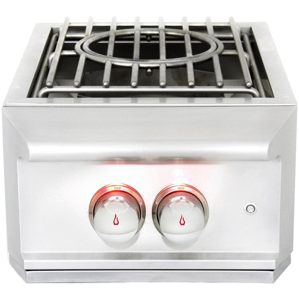 Built-In Liquid Propane Power Burner With Wok Ring, Stainless Steel Lid S6213