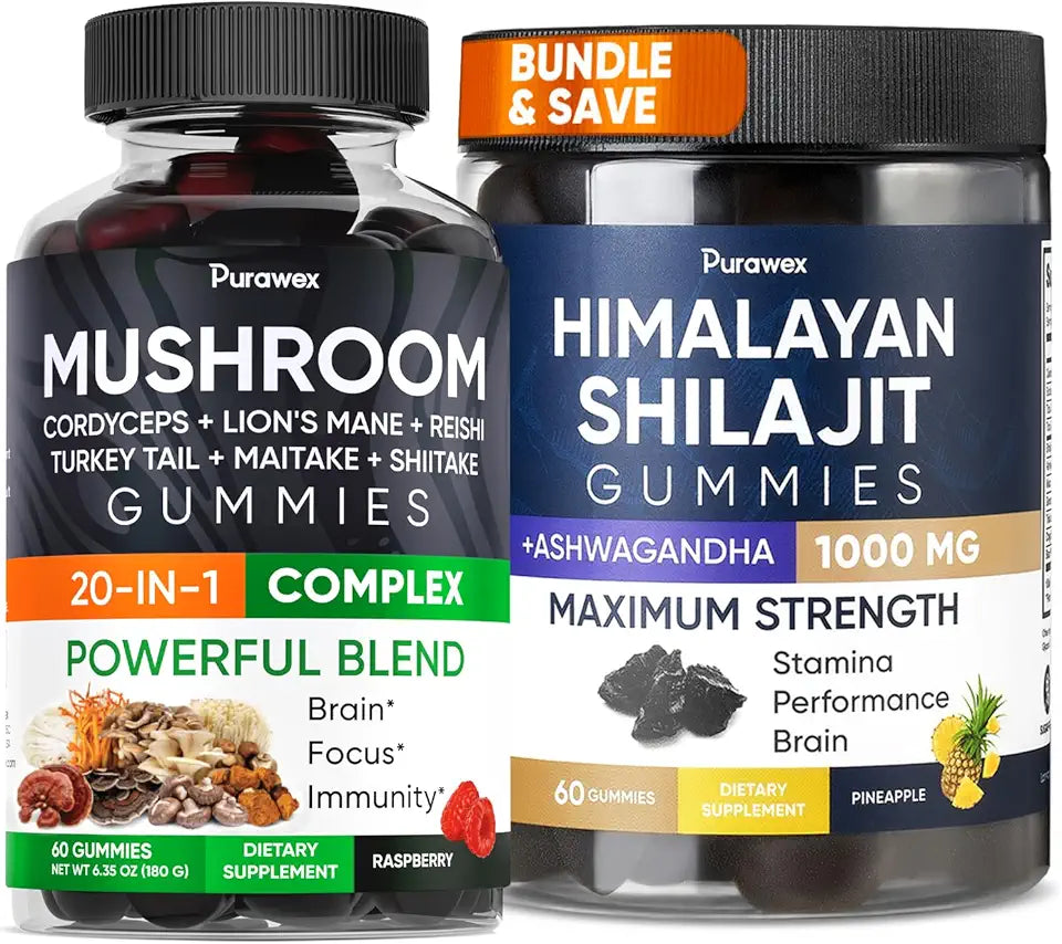 Vegan Mushroom Complex & Shilajit Gummies 120 Gummies Z427662