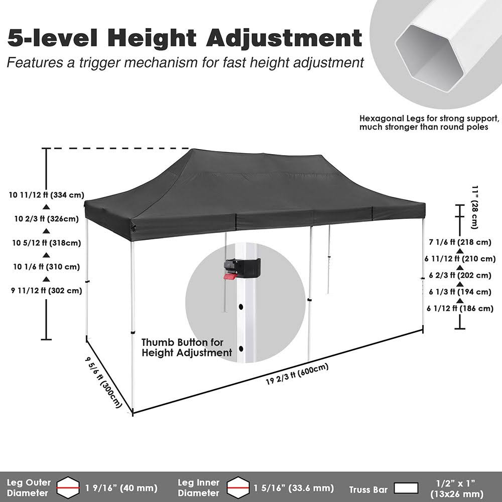 10x20 ft Pop Up Canopy Tent Z182732