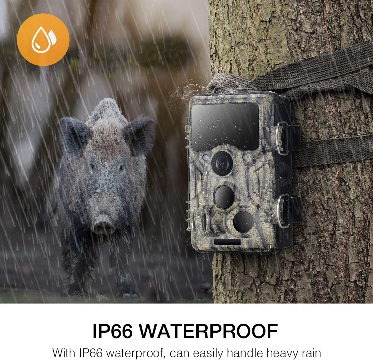 20MP 1296P WiFi Bluetooth Trail Camera with 940nm No Glow IR Night Vision Waterproof Q7380