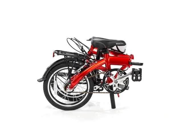 Red 20" Folding Bike with Alloy Frame and Carrying Bag T910