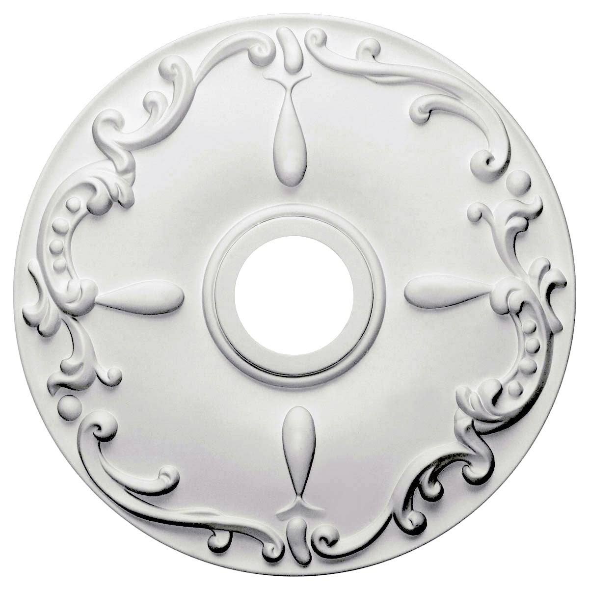 18x22OD x 3 1/2x22ID x 1 1/4x22P Ceiling Medallion, Hand-Painted Pot of Cream Crackle Z896