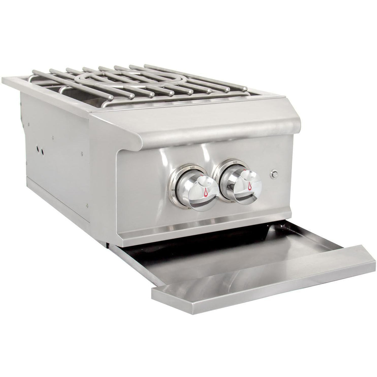 Built-In Liquid Propane Power Burner With Wok Ring, Stainless Steel Lid S6213