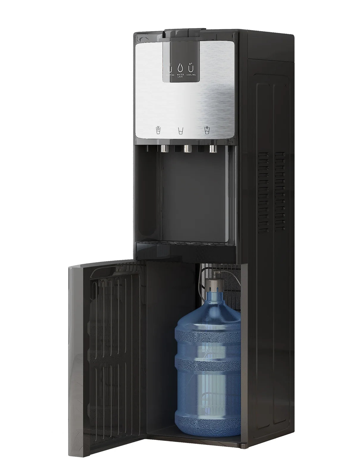 Bottom Loading Water Dispenser, Hot/Cold/Room Temperature, 3 or 5 Gallon, Black F1292