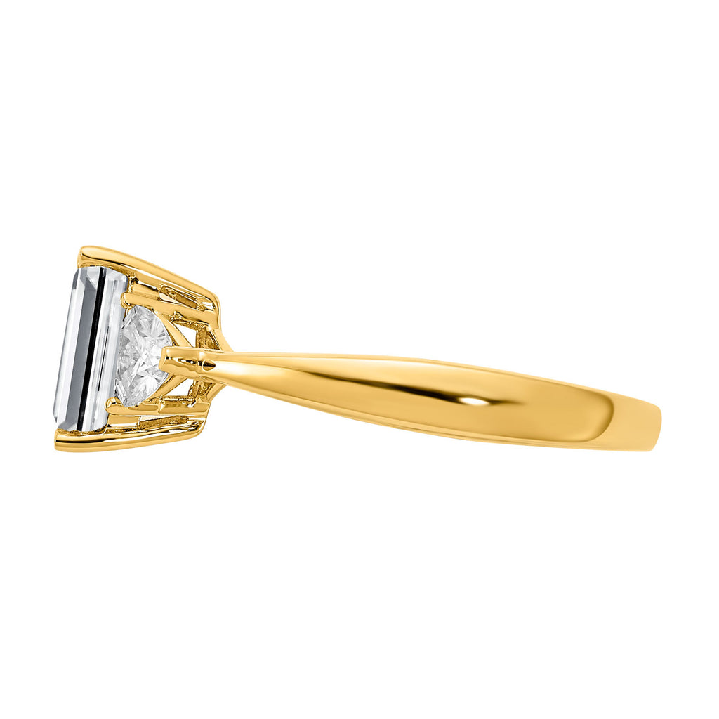 14 Karat Yellow Gold 3-Stone Engagement Ring N60975