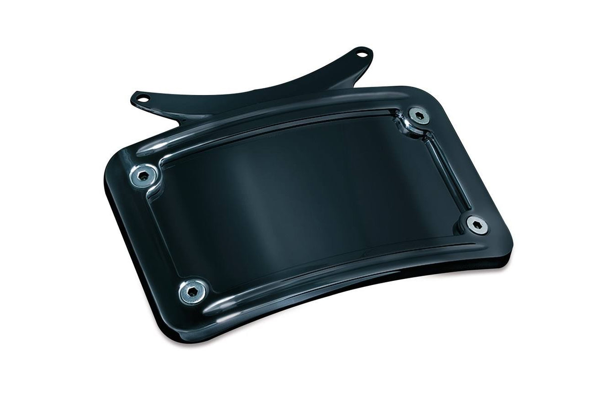 Curved License Plate Frame - Gloss Black W12803