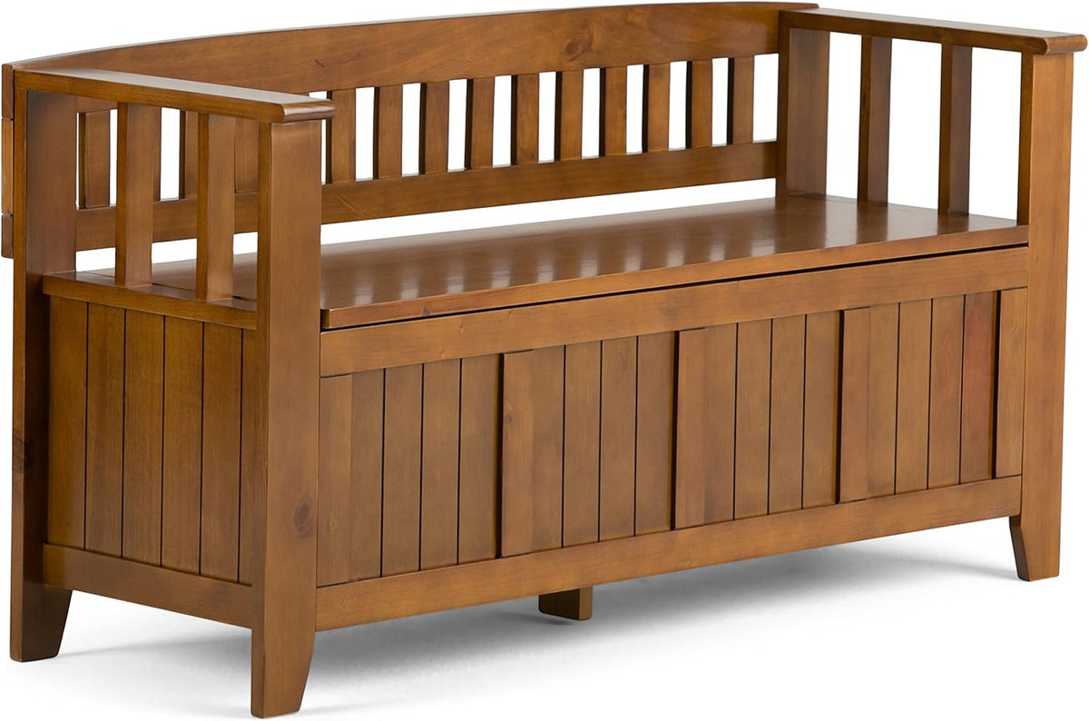 Solid Wood 48 inch Wide Entryway Storage Bench U74695