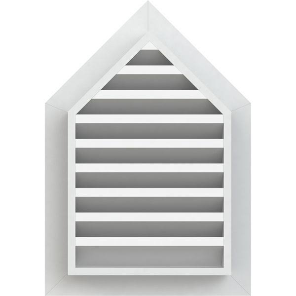 Peaked Top Gable Vent, PVC, 10/12 Pitch O68030