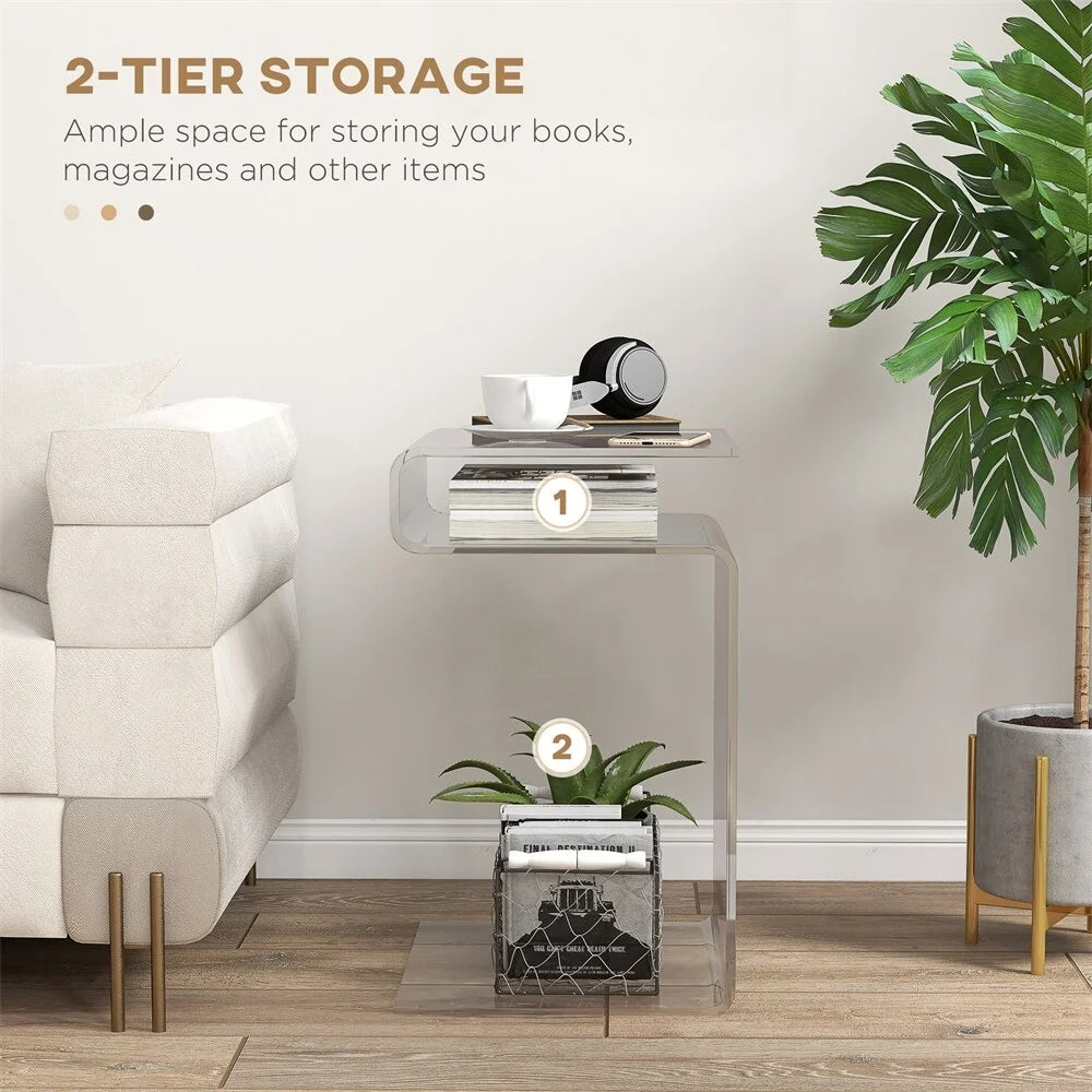 2-Tier Acrylic Side Table C761541