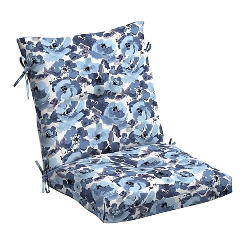 Black Cabana Stripe Tufted Dining Chair Cushion W365545