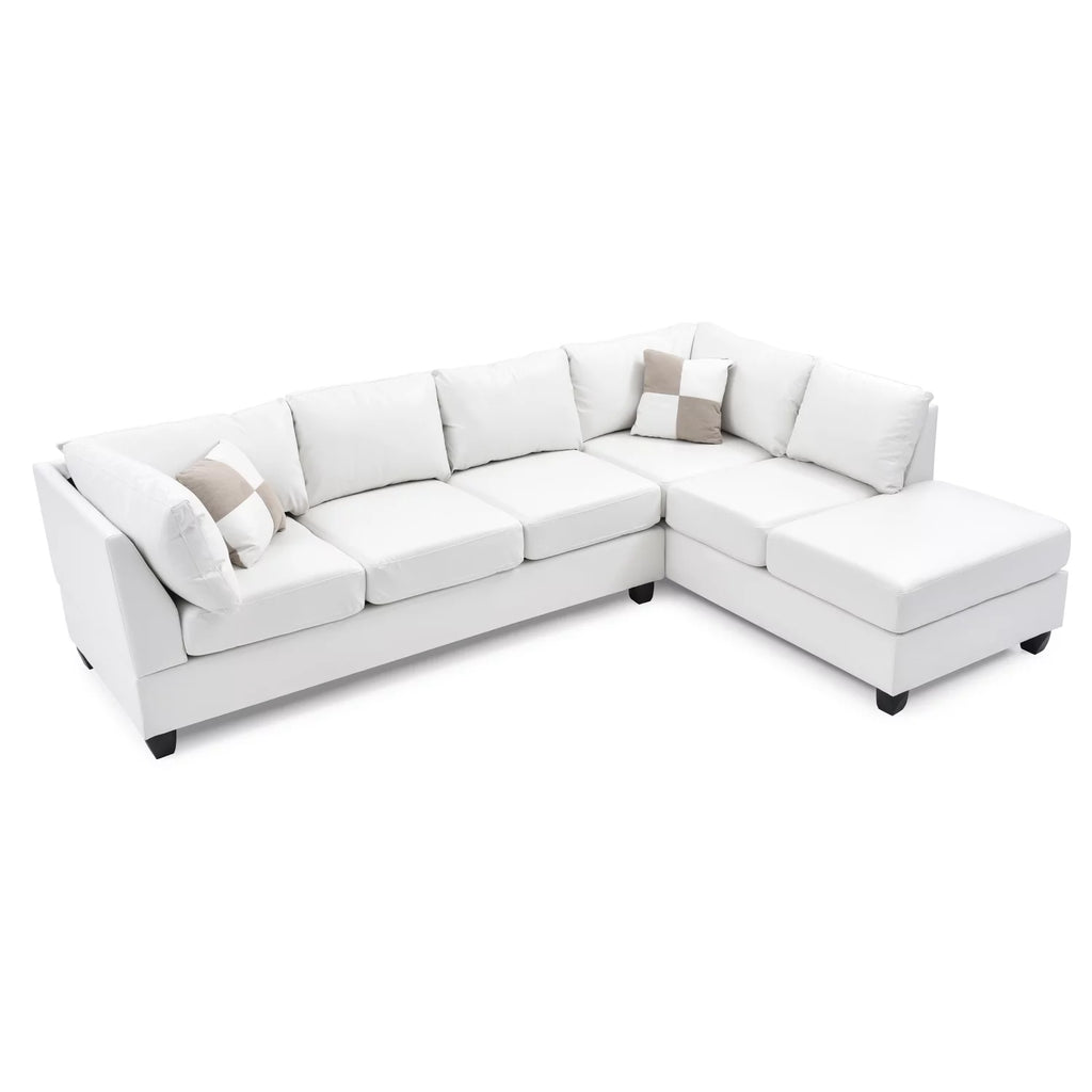 White Sectional M55595