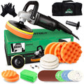 7 Inch 1200W Rotary Car Polisher with Foam Pads and Wool Pads I971371