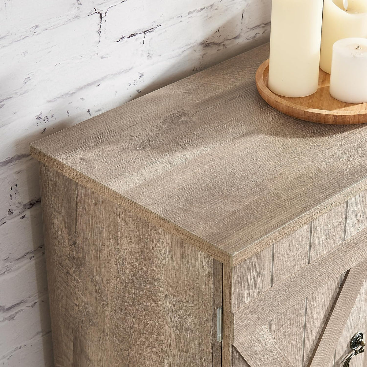 Light Gray Electric Fireplace TV Stand T37753