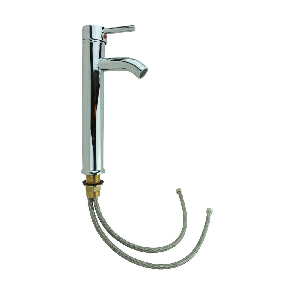 Chrome Solid Brass Single Hole Bathroom Faucet L743