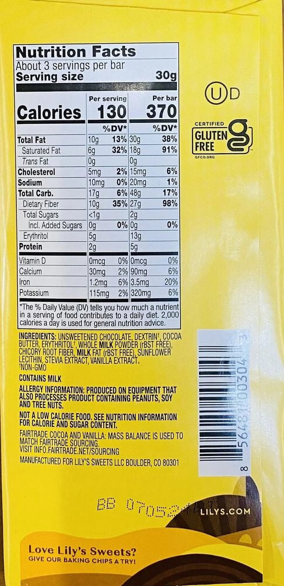 Creamy Milk Chocolate 3 oz Bar M71101