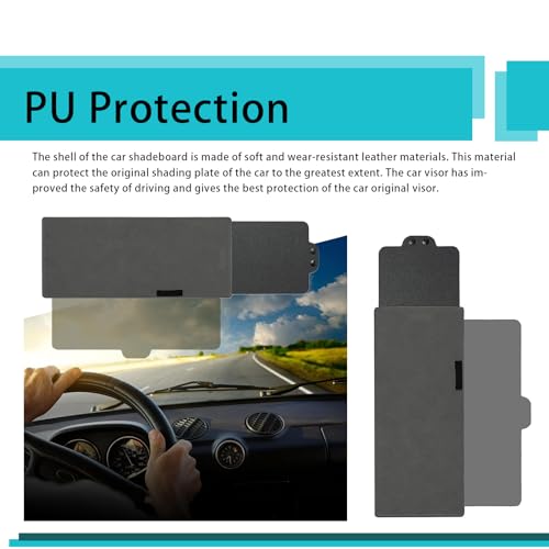 12.2" x 5.9" Retractable Car Sun Visor B525612