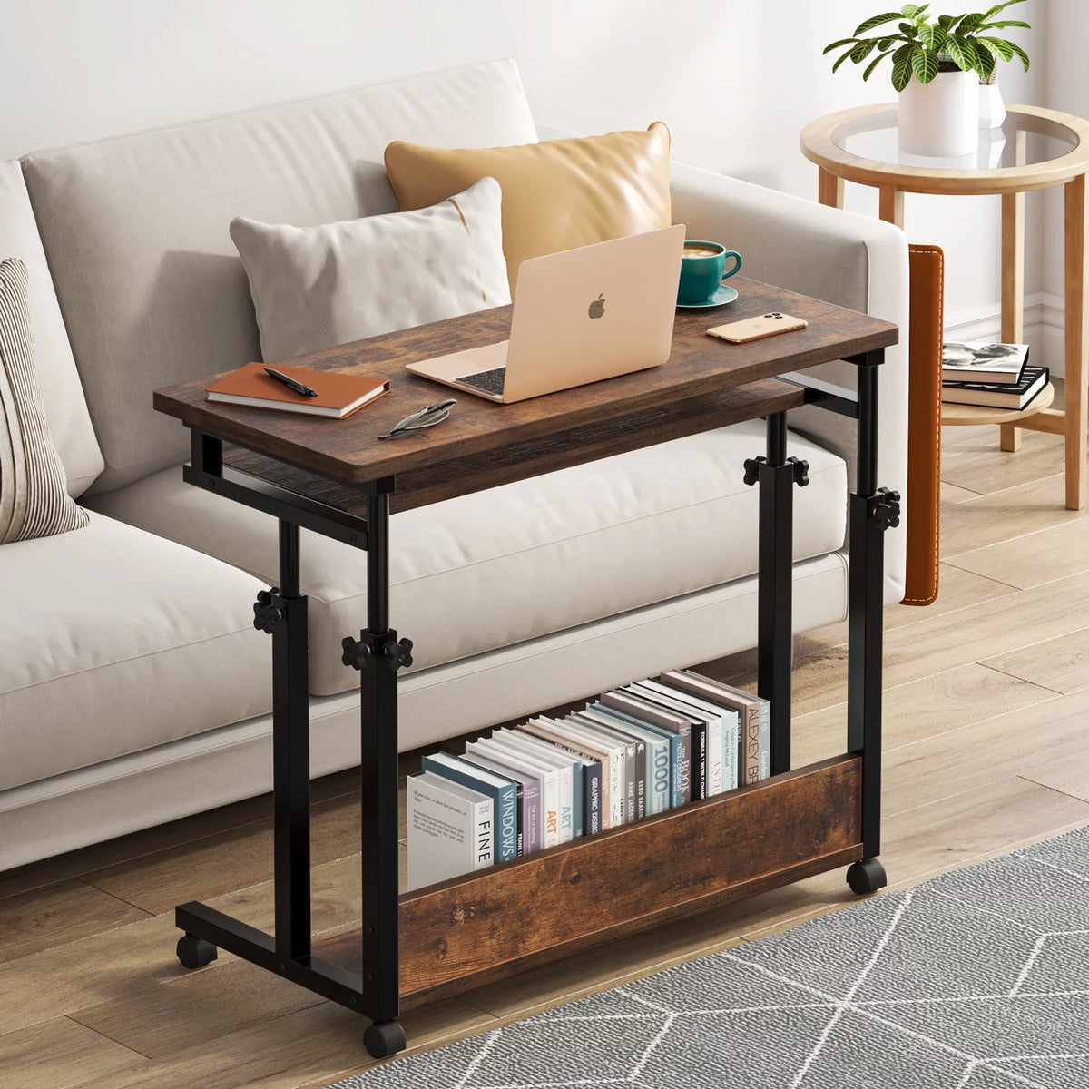 Portable Black Adjustable C Table O8020