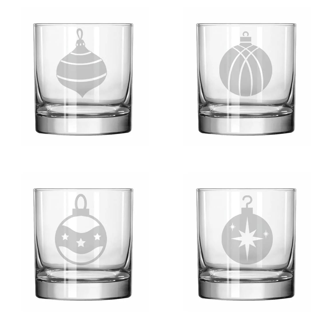 Set of 4 Glass 11 oz Rocks Whiskey Old Fashioned X3700
