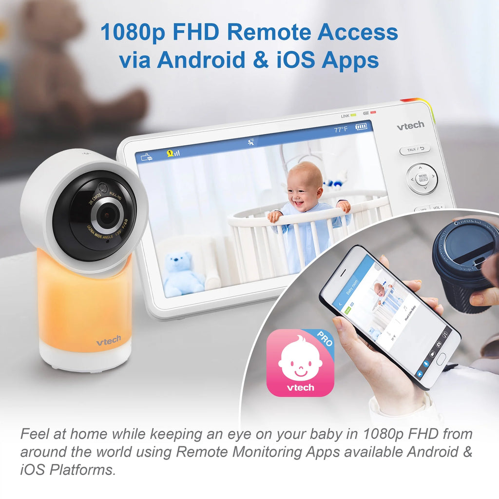 5" Smart Wi-Fi 1080p Pan & Tilt Video Baby Monitor R861