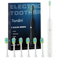Sonic Electric Toothbrush with 6 Brush Heads, 5 Modes, Black M483531
