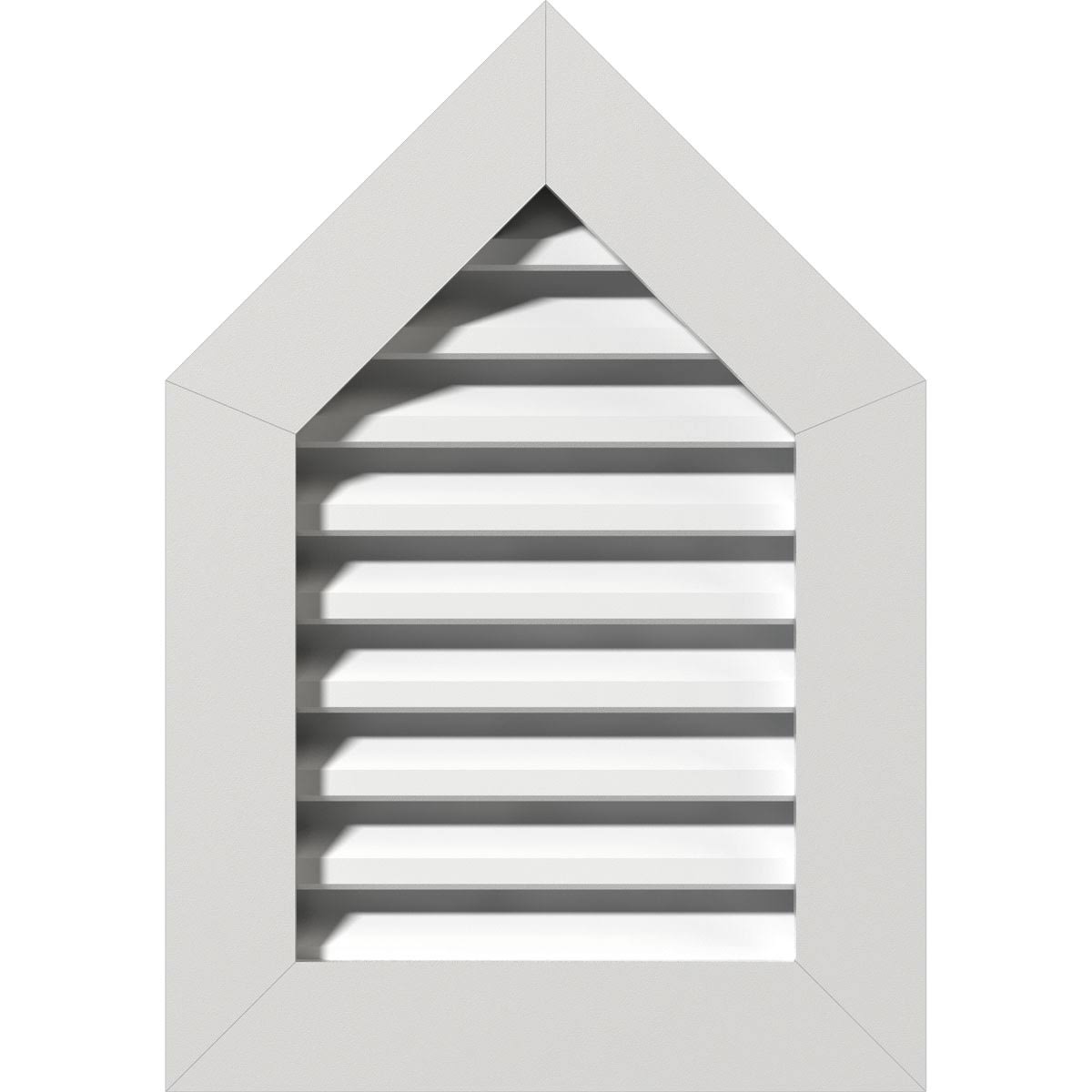 Peaked Top Gable Vent, PVC, 10/12 Pitch O68030