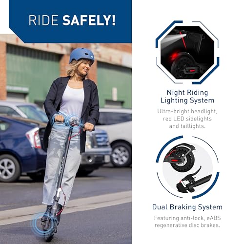 Electric Scooter with 8.5"/9" Tires, 350W Motor, 19 MPH, Double Braking System G1025