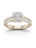 Diamond Cluster Halo Engagement Ring Y1258