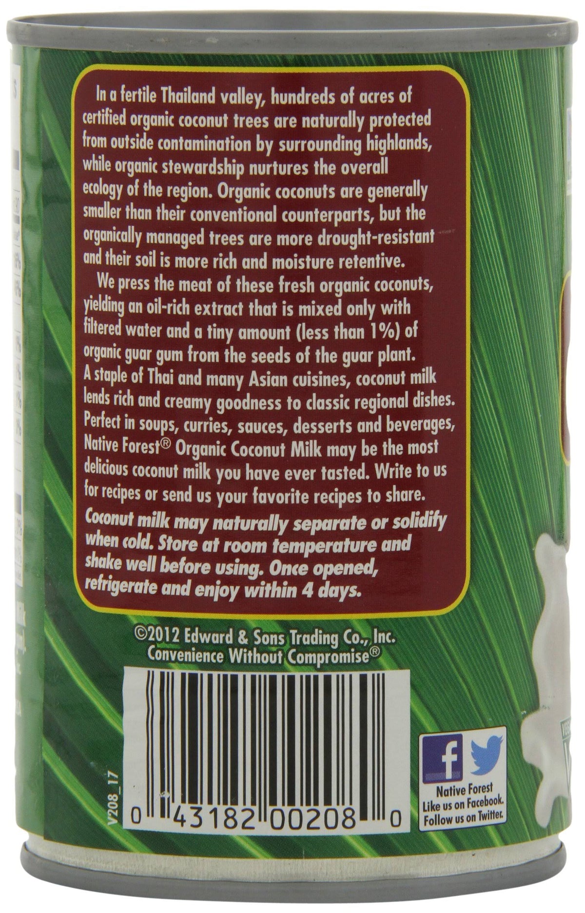 Organic Classic Coconut Milk 13.5 oz Cans (Count of 12) C374