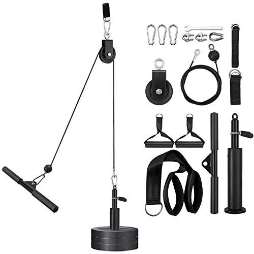 Pulley System with Tricep Rope and LAT Pull Down Bar V11079