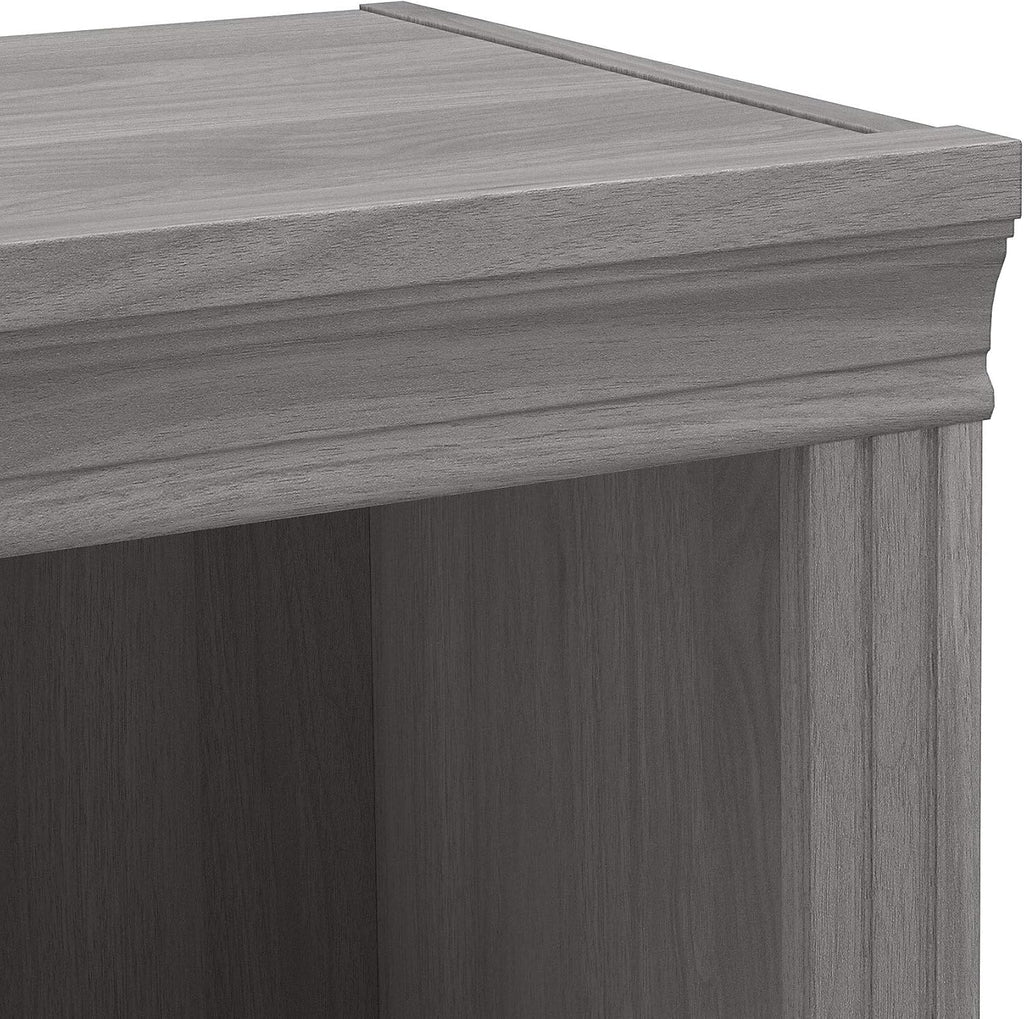 Set of 2 Tall 5 Shelf Bookcase, Modern Gray K990