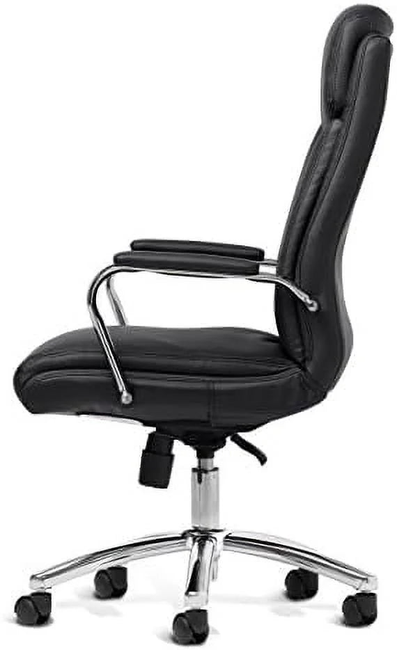 White Bonded Leather Executive Rolling Swivel Chair C81258