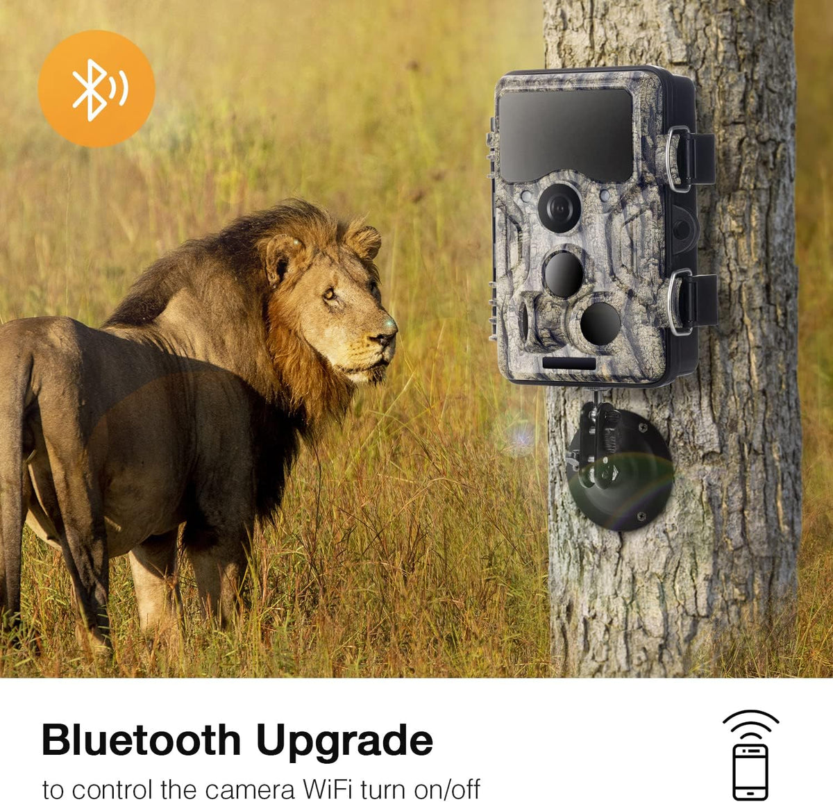 20MP 1296P WiFi Bluetooth Trail Camera with 940nm No Glow IR Night Vision Waterproof Q7380