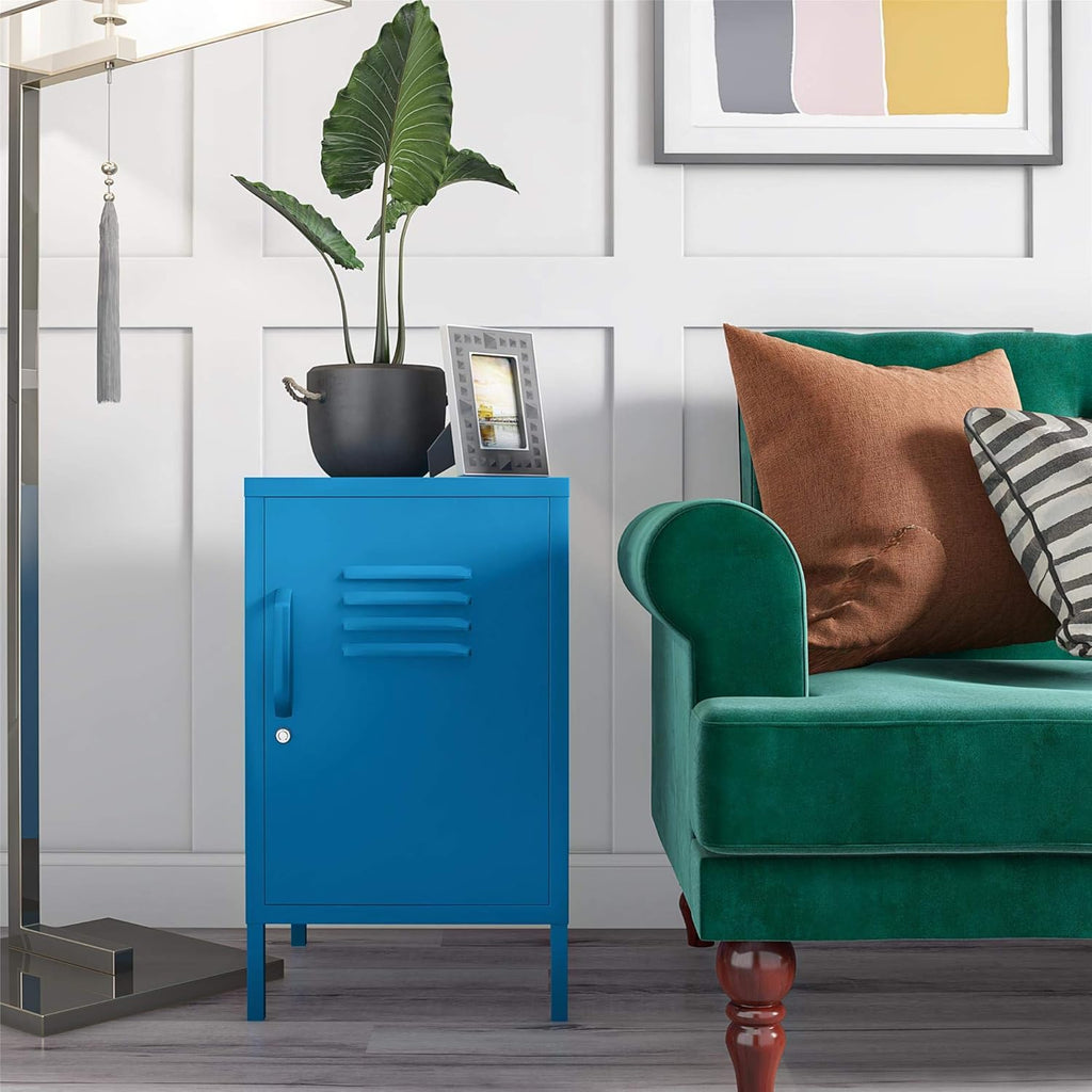Blue Metal End Table W57335