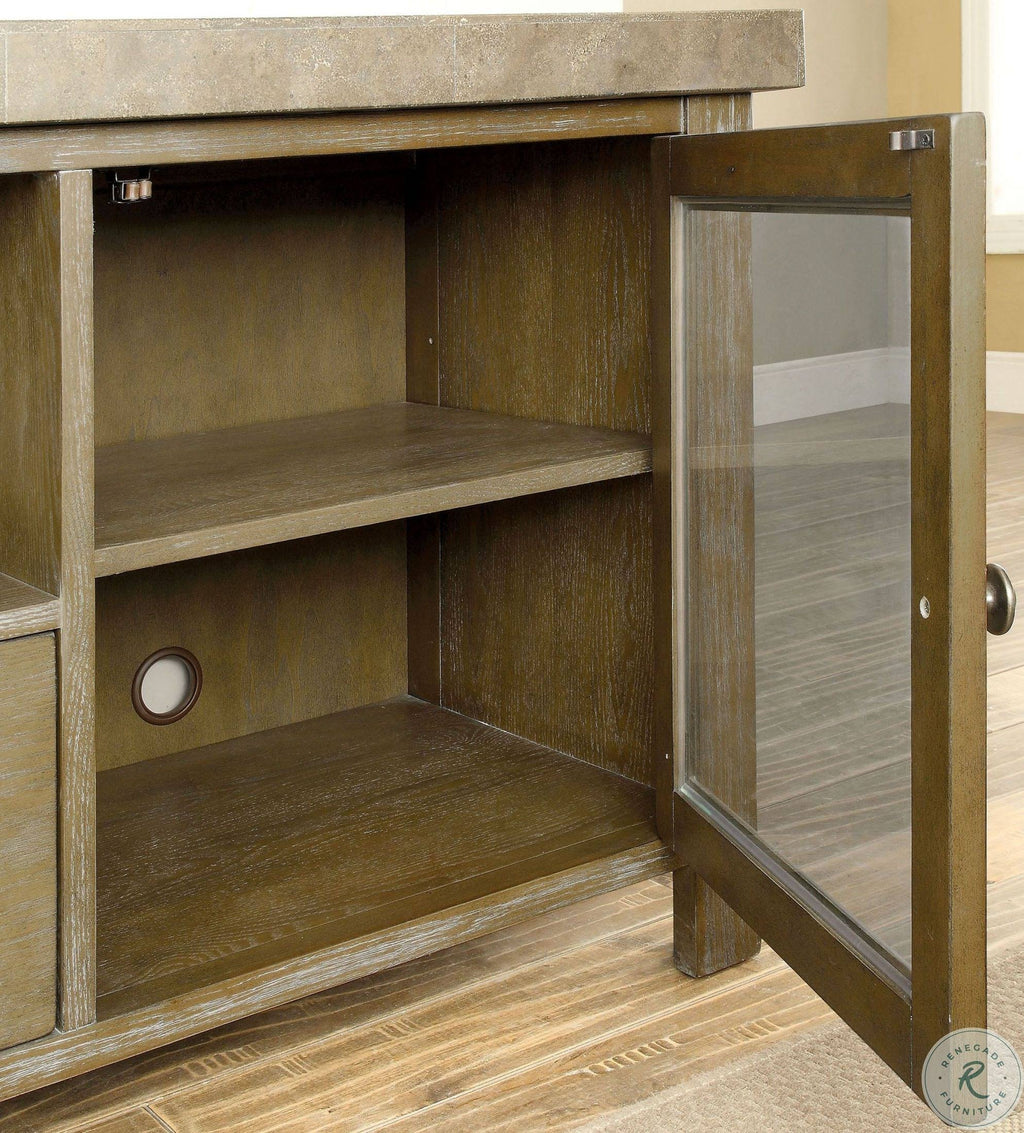 Light Walnut TV Console W5365
