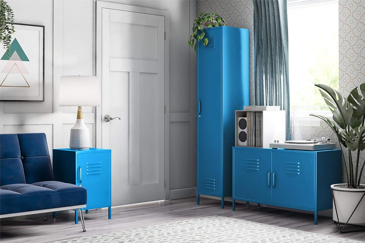 Blue Metal End Table W57335