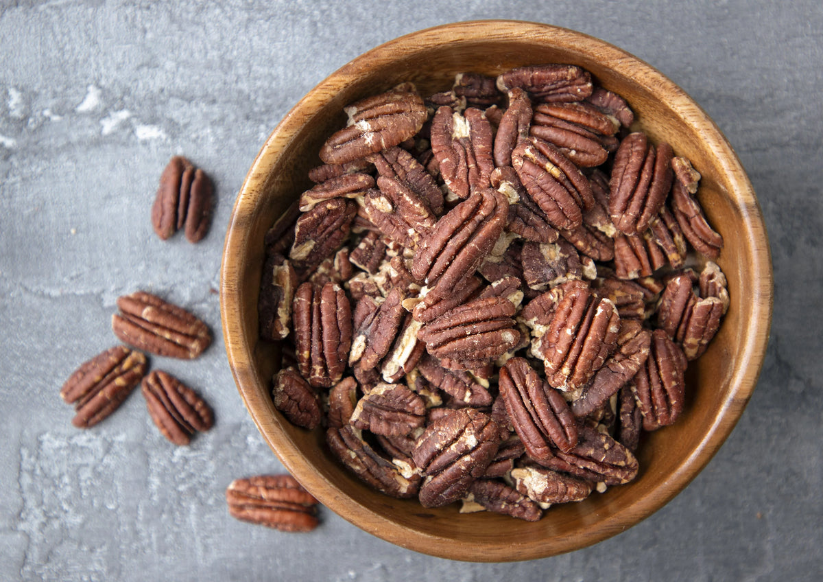 Organic Roasted Pecan Halves with Himalayan Salt, 1 Pound Q421
