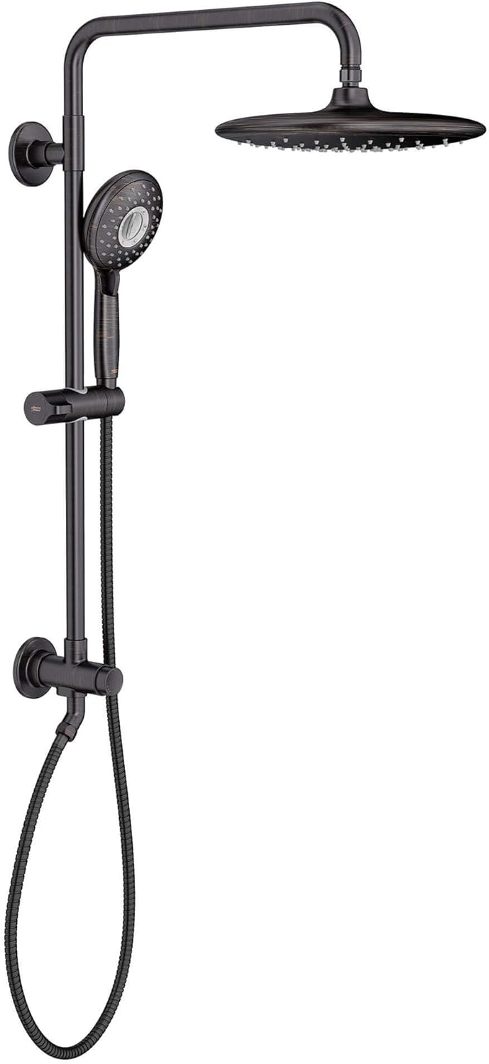Polished Chrome Rain Showerhead and Hand Shower System A230216