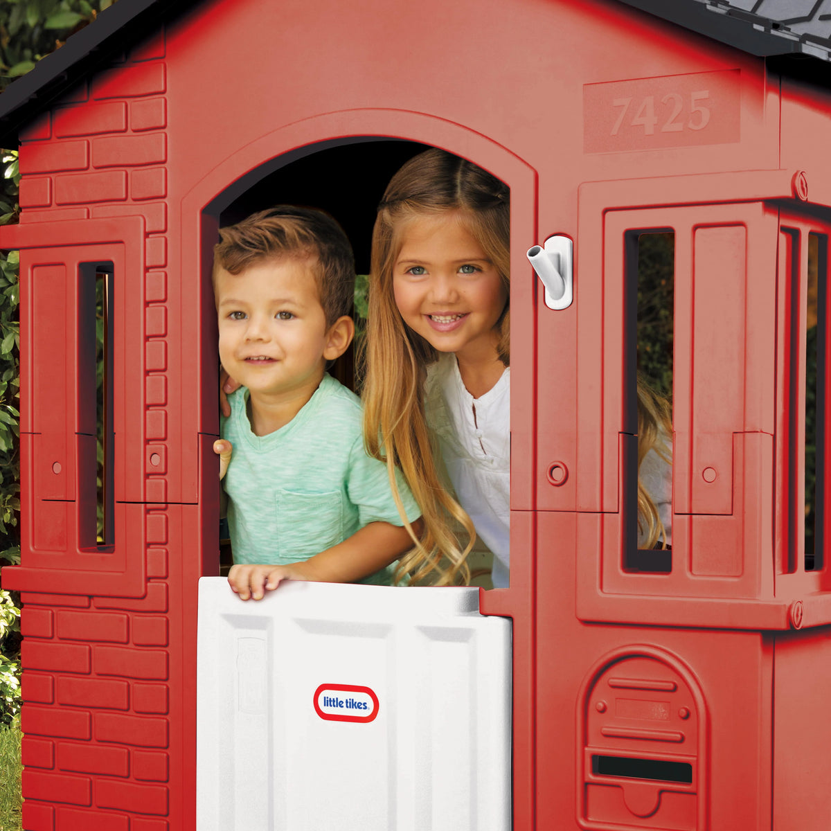Red Kids Playhouse with Working Door W935756