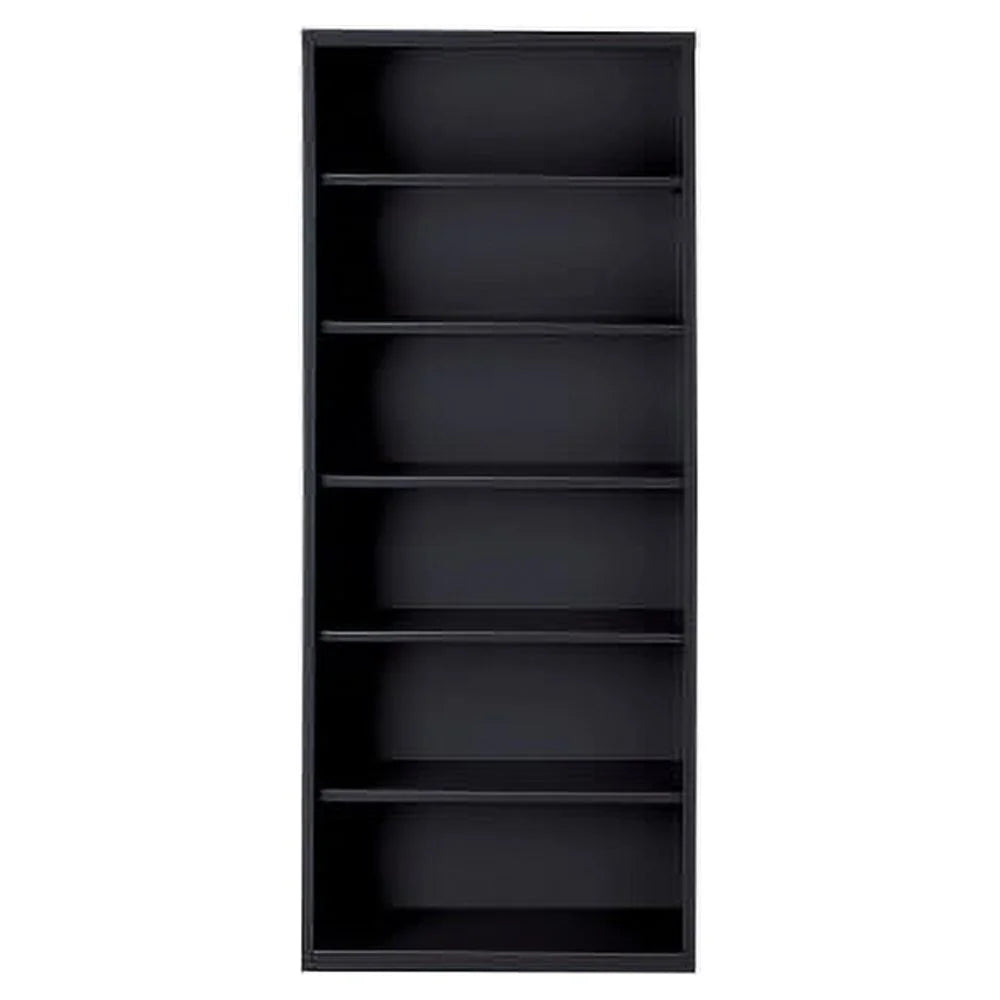 Black Steel 6 Shelf Bookcase Q261