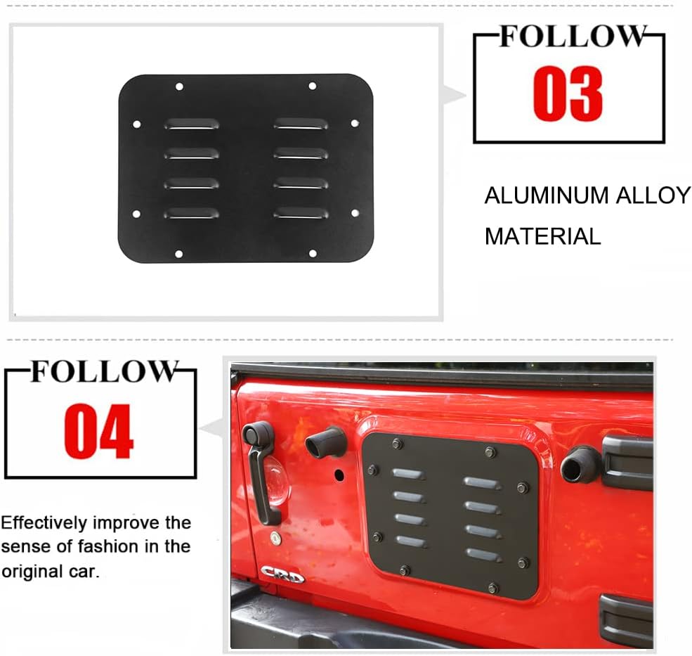 Spare Tire Carrier Delete Filler Pack of 2 D849