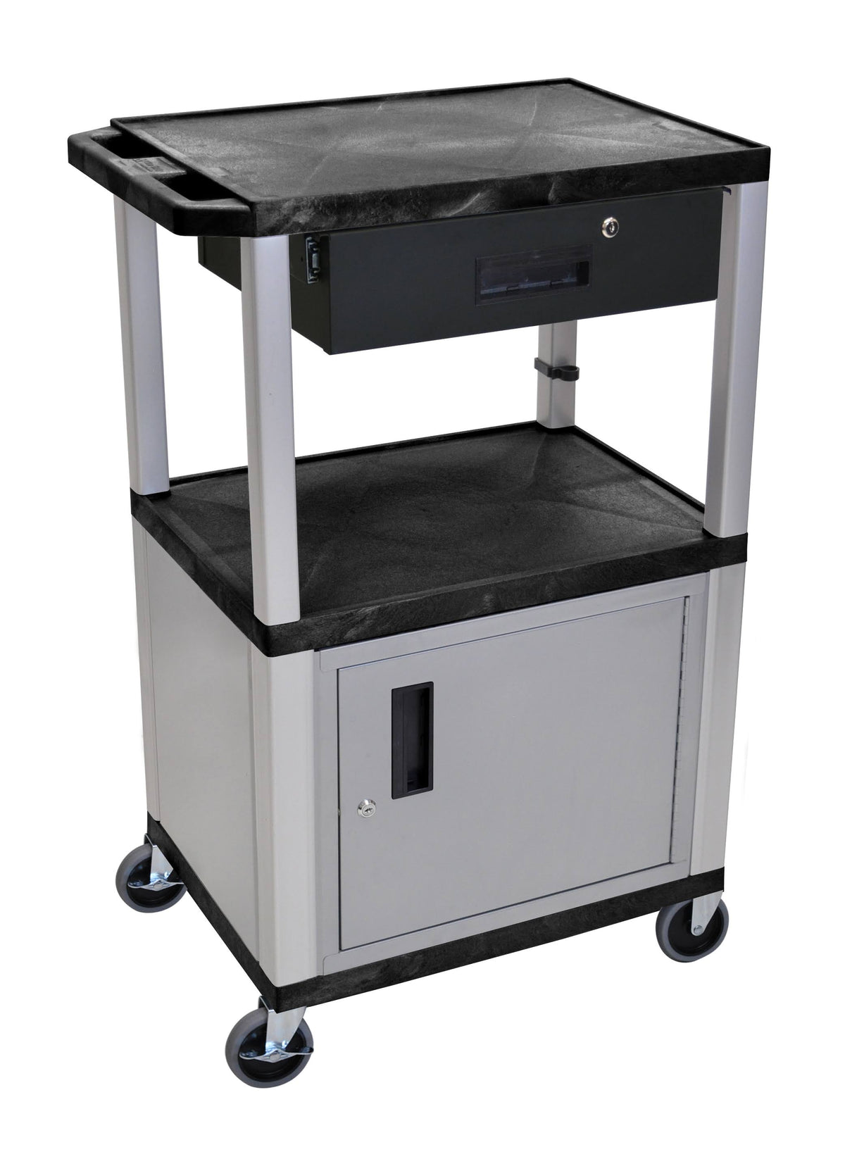 42x22 AV Electric Cart with Cabinet and Drawer T714