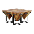 Reclaimed Wood & Iron Square Cocktail Table X928343