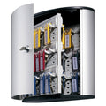 Locking Key Cabinet, 54-Key, Brushed Aluminum, Silver X44037