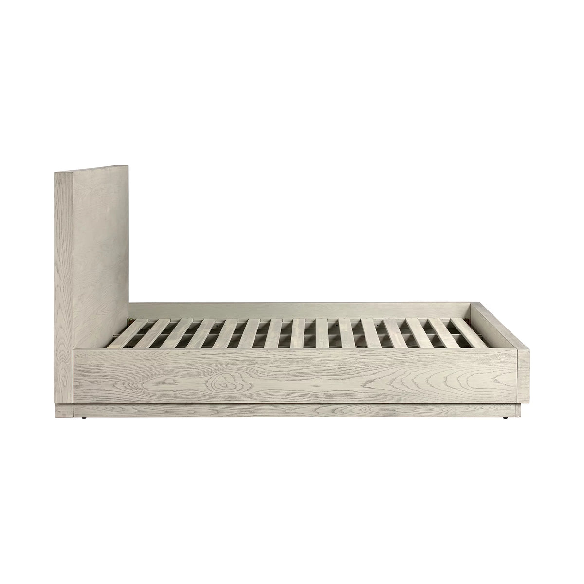 Grey Oak Wood Queen Platform Bed Frame L96302