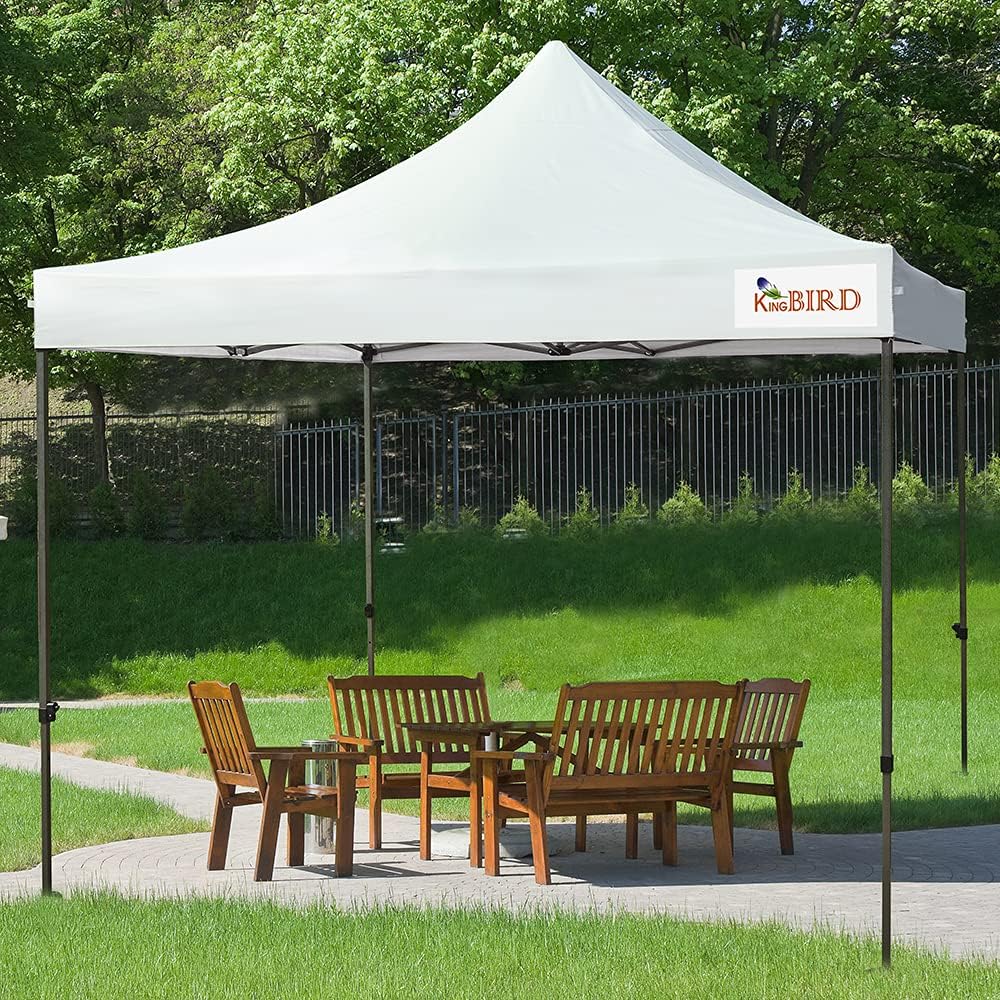 10'x10' Heavy Duty Waterproof Pop Up Canopy Tent with Roller Bag N1526