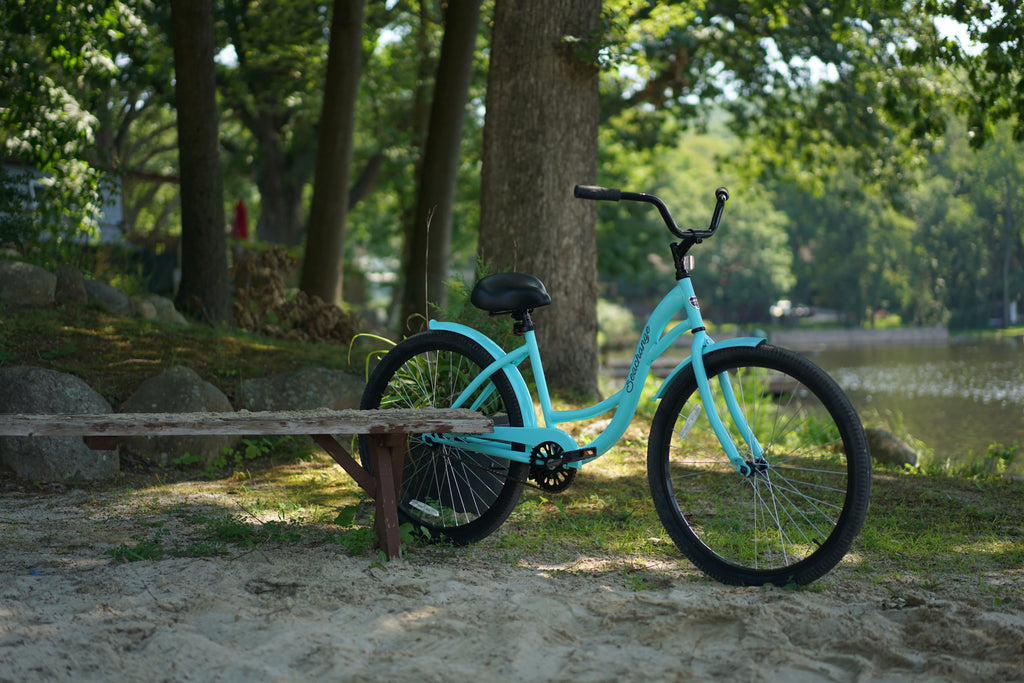 26 inch Blue Beach Cruiser Bicycle O8220