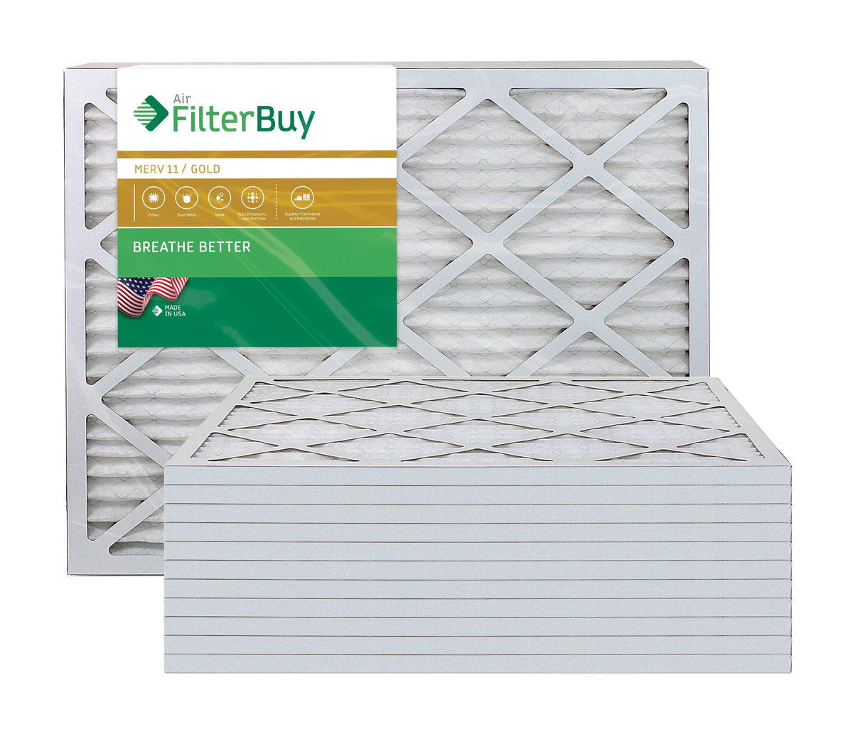 MERV 11 24x30x1 Pleated AC Furnace Air Filter, Pack of 12 W5758