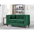 Green Chesterfield Loveseat R62061