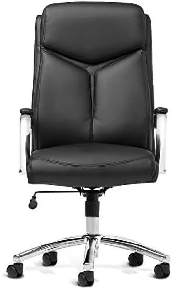 White Bonded Leather Executive Rolling Swivel Chair C81258